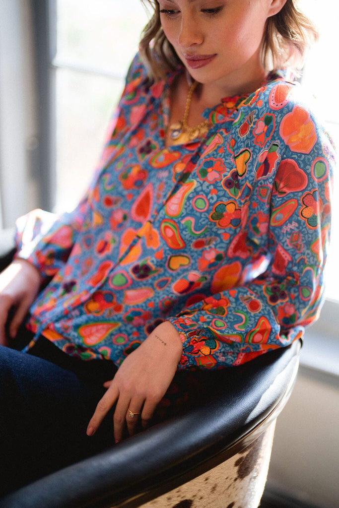 womens printed blouse - briton court