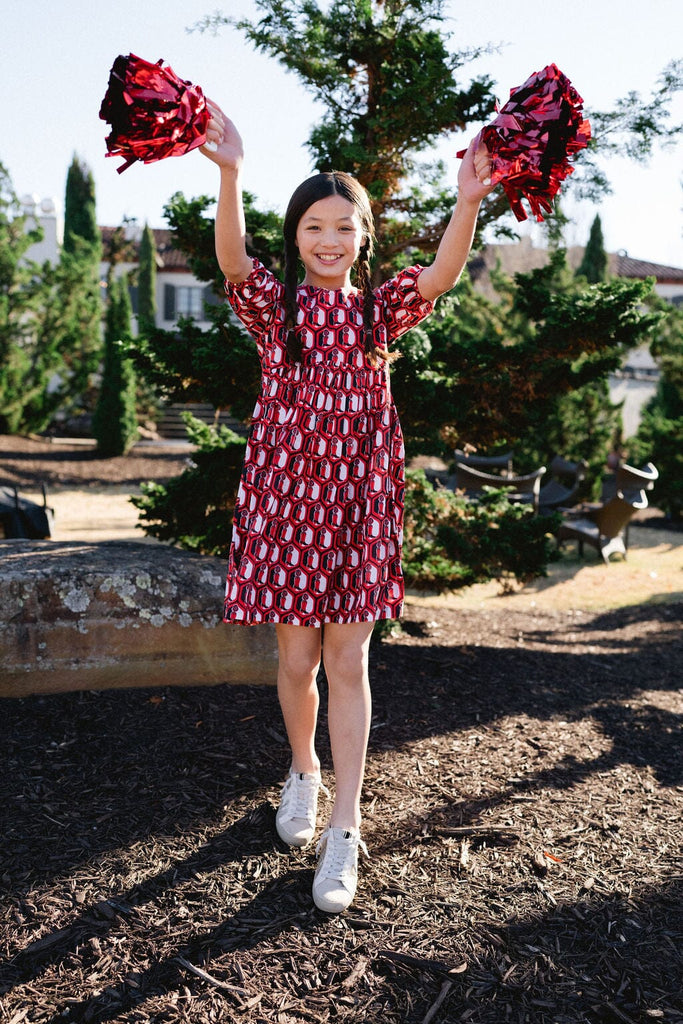 girls flutter sleeve tie dye dress - briton court