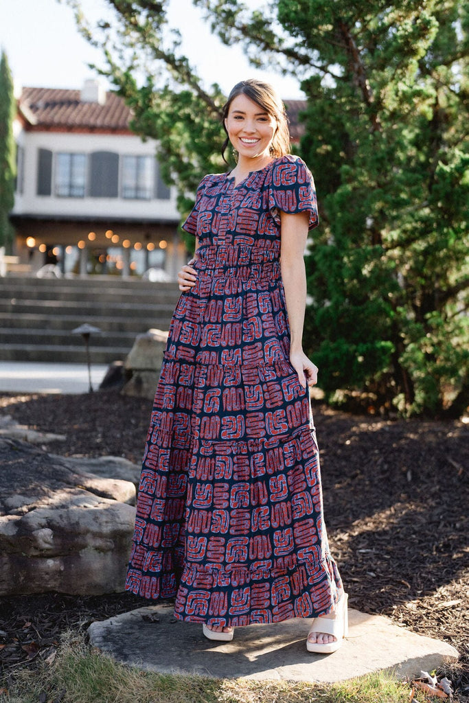 Willow Maxi Dress - Navy-Briton Court