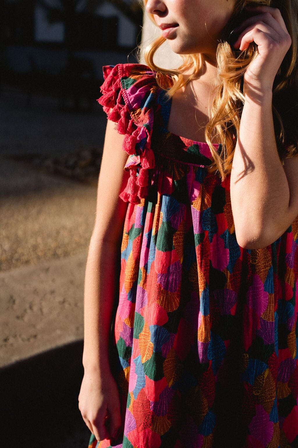 girls printed dress - briton court