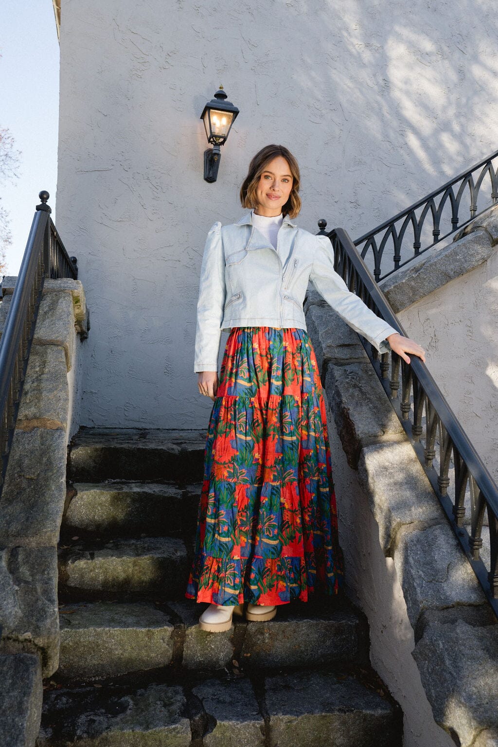 Savannah Maxi Skirt - True Red-Briton Court