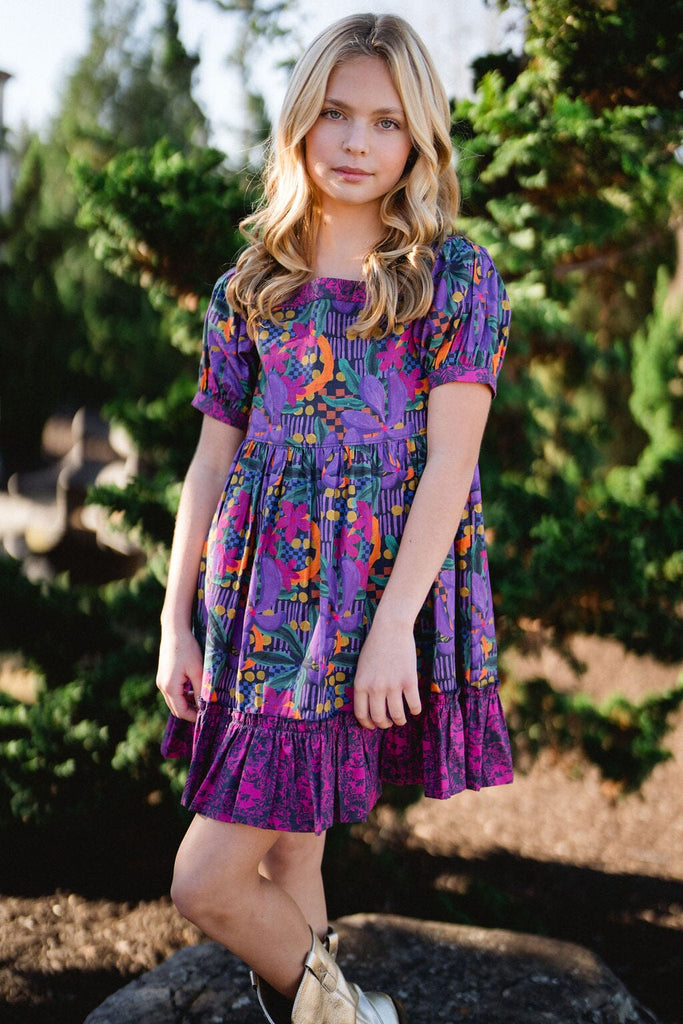 Girls Kenzie Dress-Briton Court