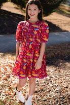 Girls Quinn Dress- Cosmic Burgundy-Briton Court
