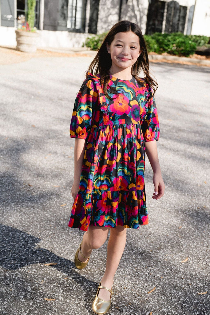 Girls Kelly Dress- Fall Floral-Briton Court