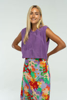 Laura Sleeveless Sweater -Purple-Briton Court