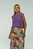 Laura Sleeveless Sweater -Purple-Briton Court