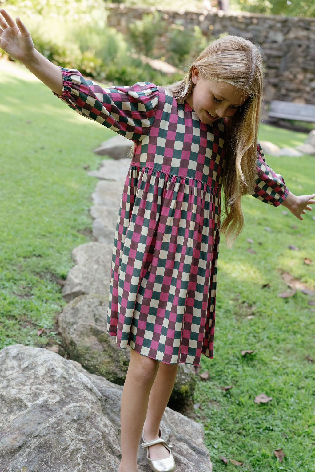 Autumn Check Dress-Briton Court