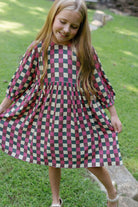 Autumn Check Dress-Briton Court