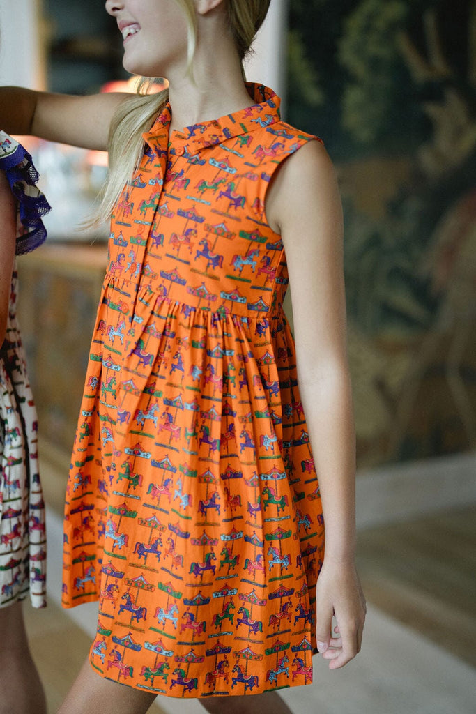 Rachel Dress- Vibrant Orange-Briton Court