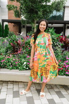 colorful midi dress - briton court