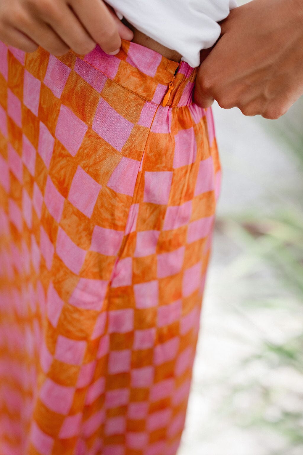 Sunset Check Tiffany Skirt-Briton Court