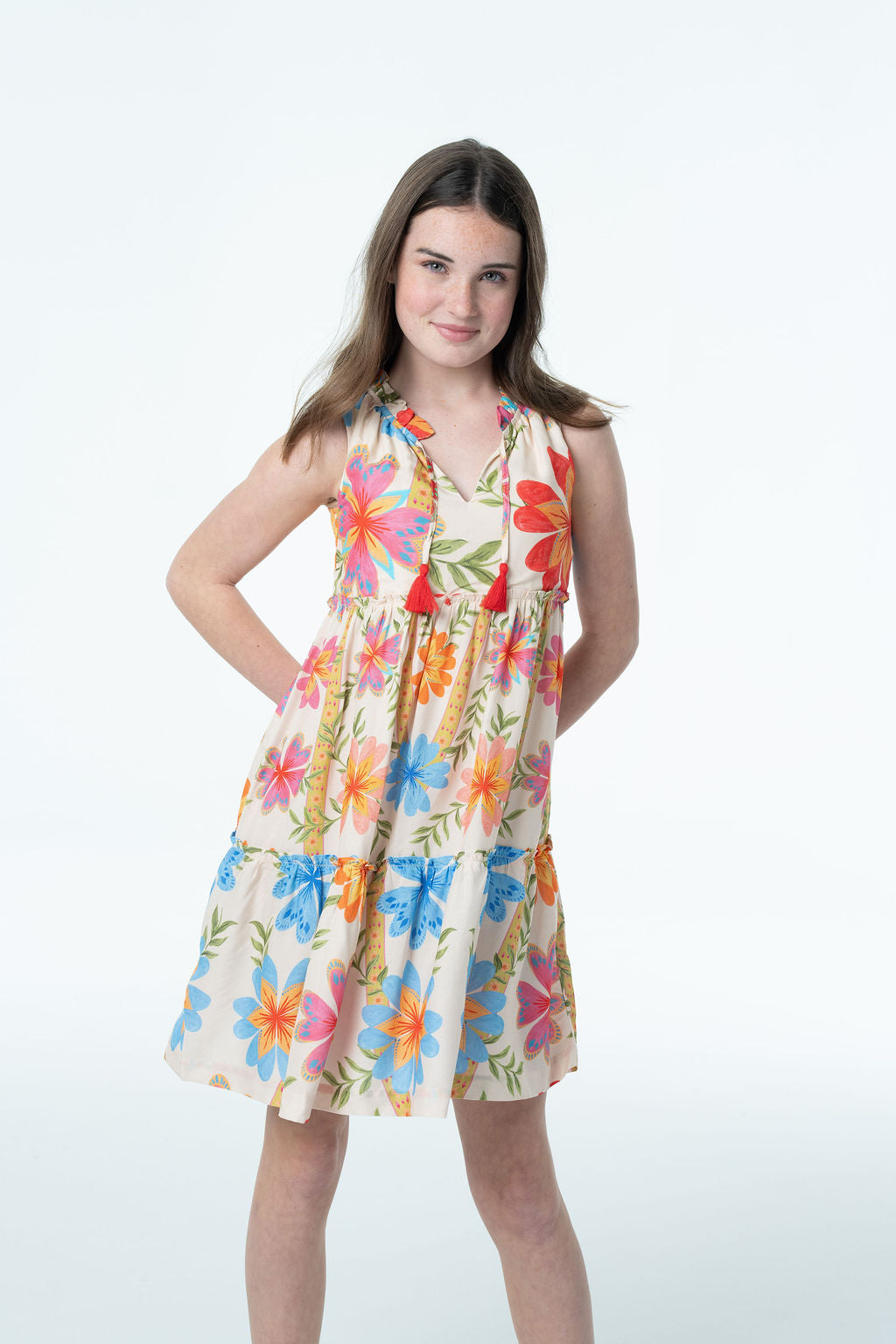 Floral Tiered Dress-Briton Court