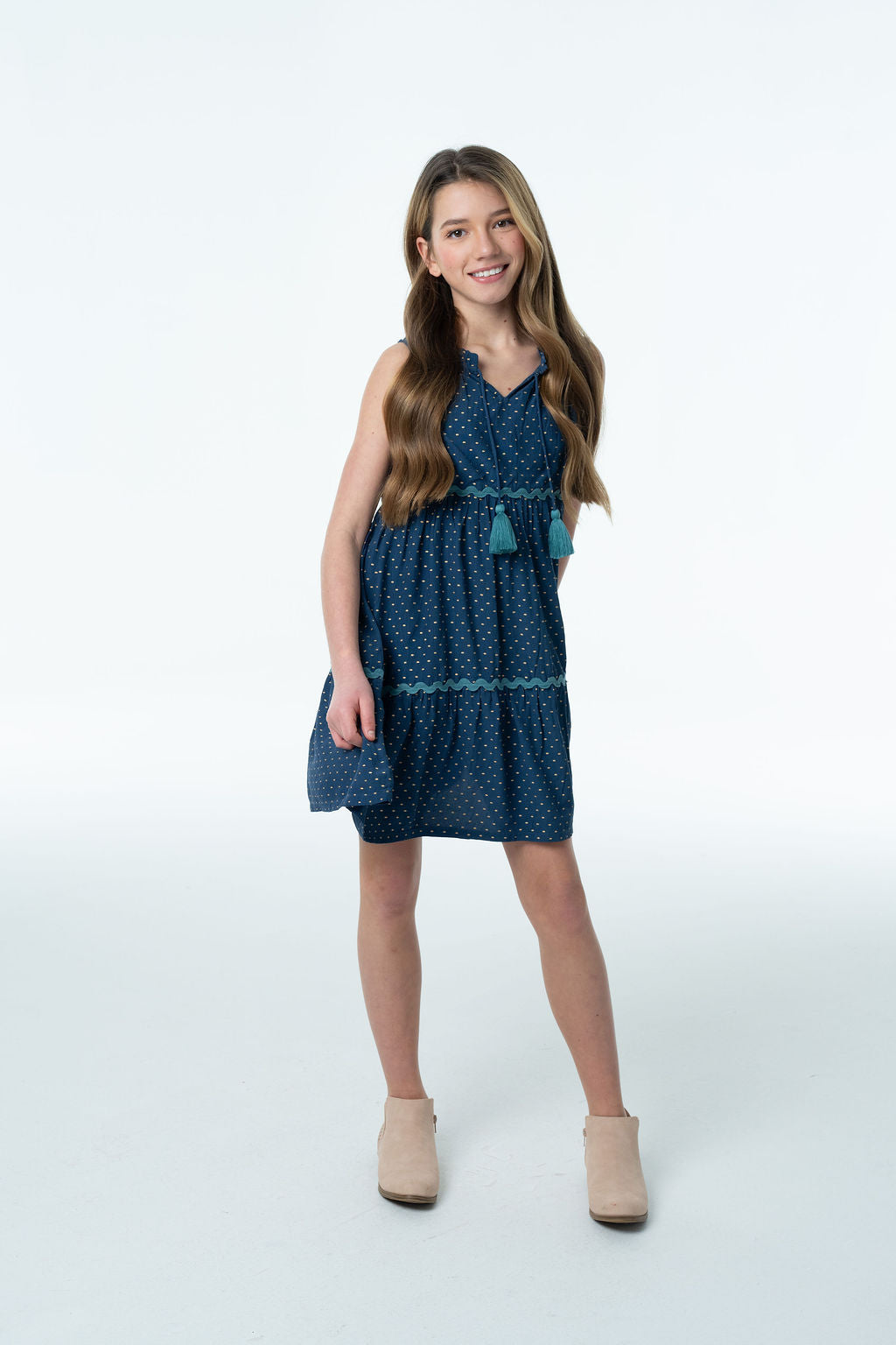 Layla Dress- Crepe Polka Dot-Briton Court