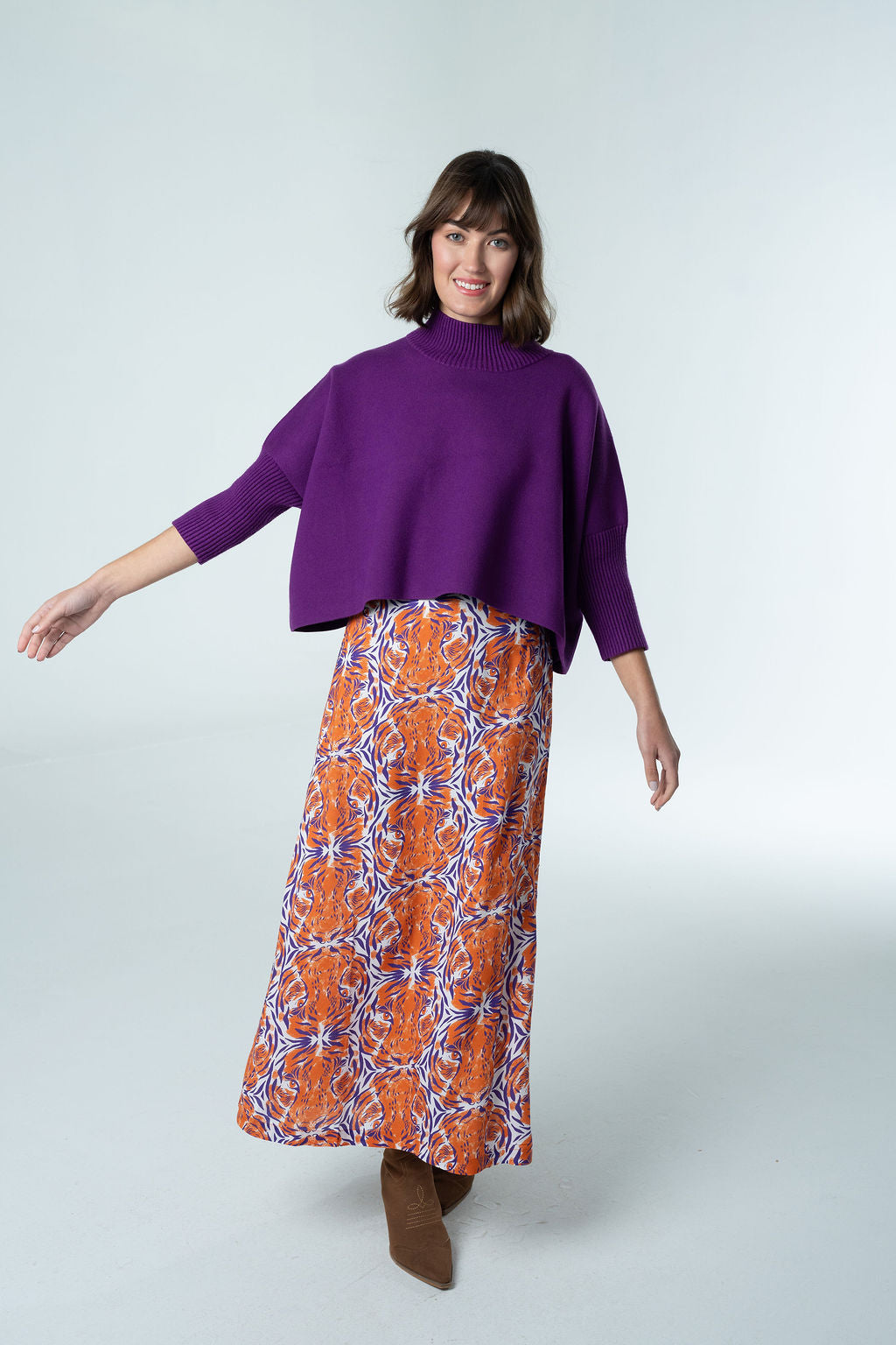 Tiger Gameday Maxi Skirt-Briton Court