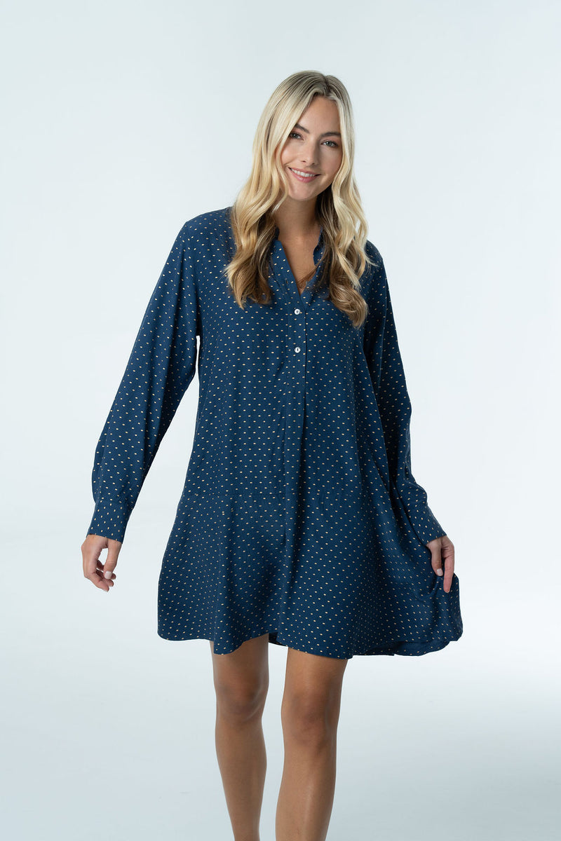 Margot Mini Dress – Crepe Polka Dot – Briton Court