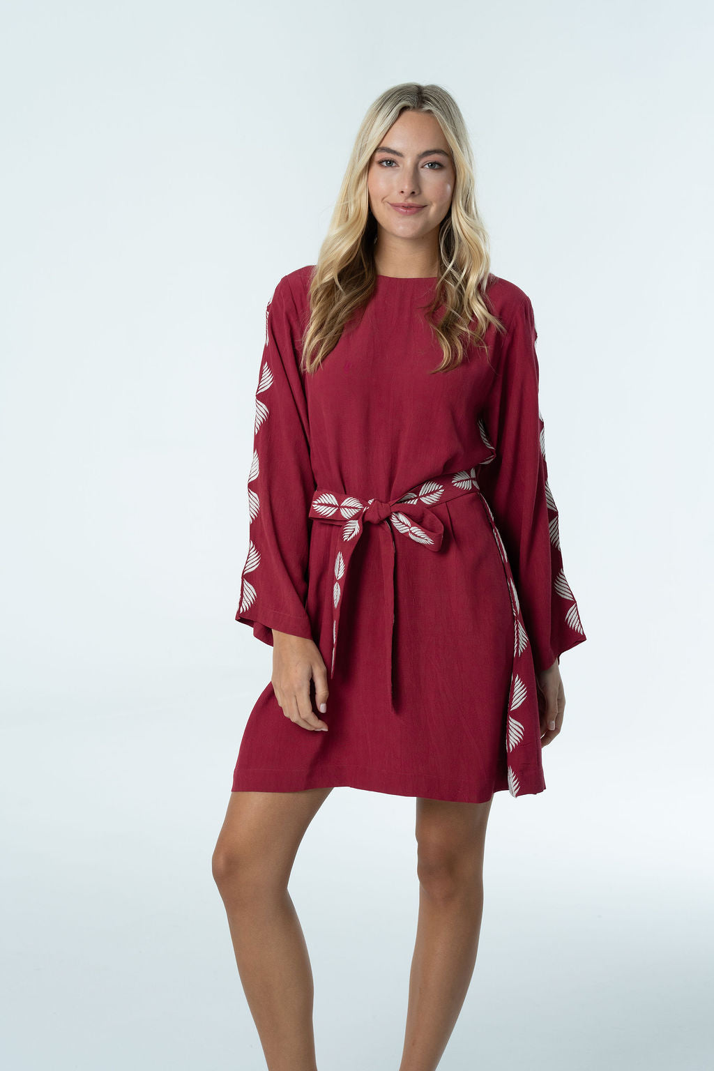 Nina Embroidered Belted Mini-Briton Court