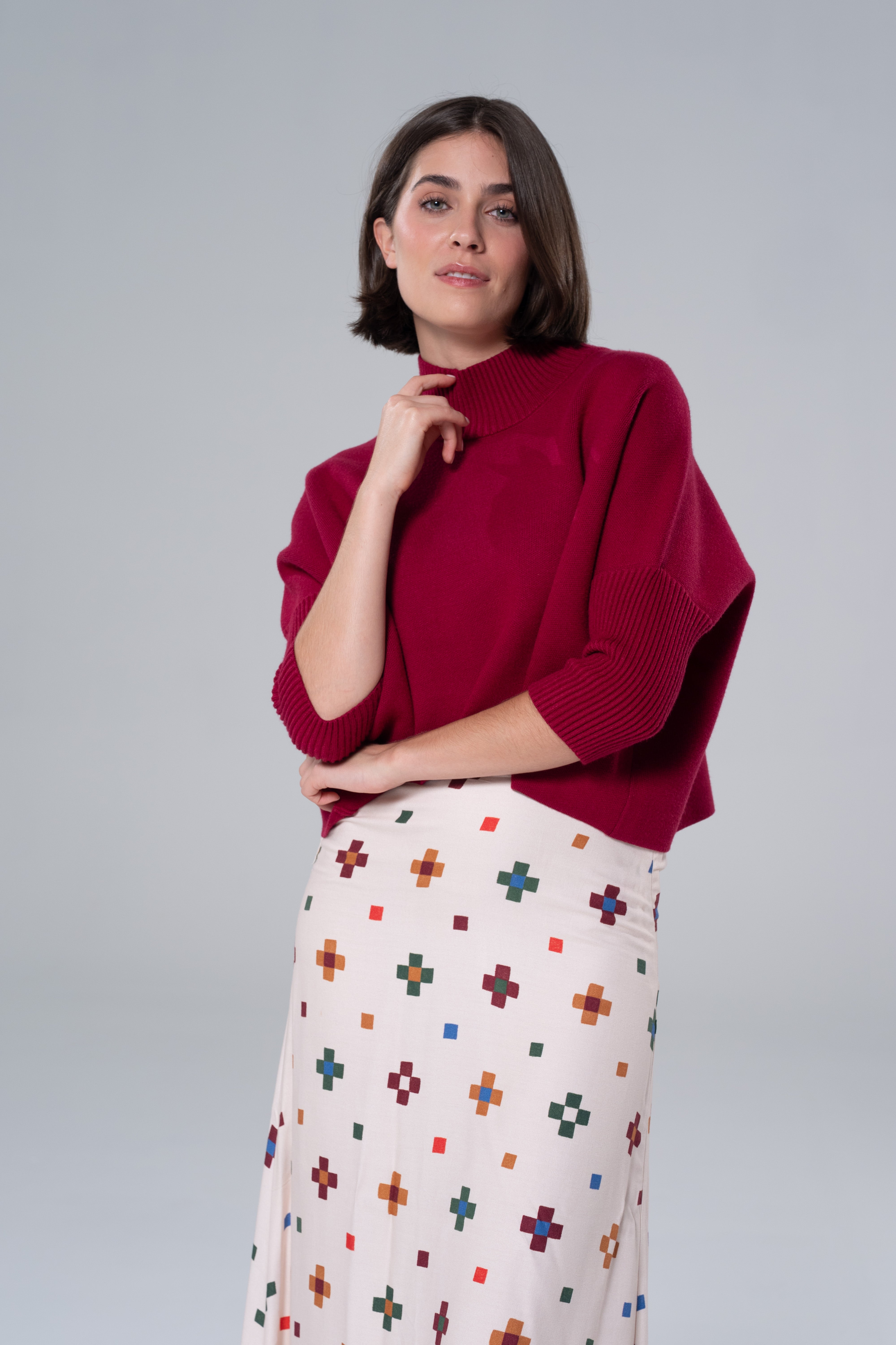 Sophia Sweater Bordeaux-Briton Court