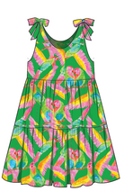 Girls Olivia Dress- Tropical Green - final sale-Briton Court