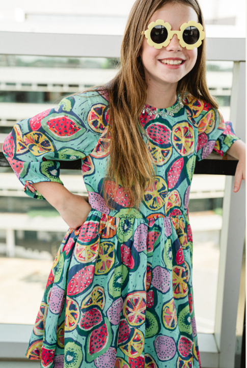 Girls Naomi Dress-Briton Court