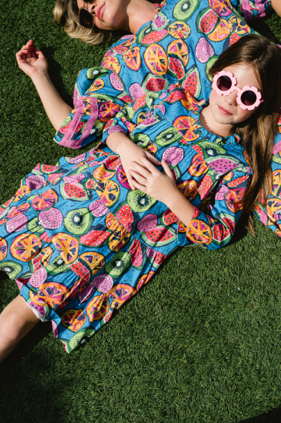 Girls Flutter Sleeve Dress-Briton Court
