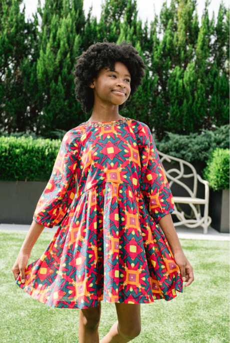 Girls Naomi Dress-Briton Court