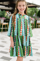 Girls Flutter Sleeve Dress-Briton Court