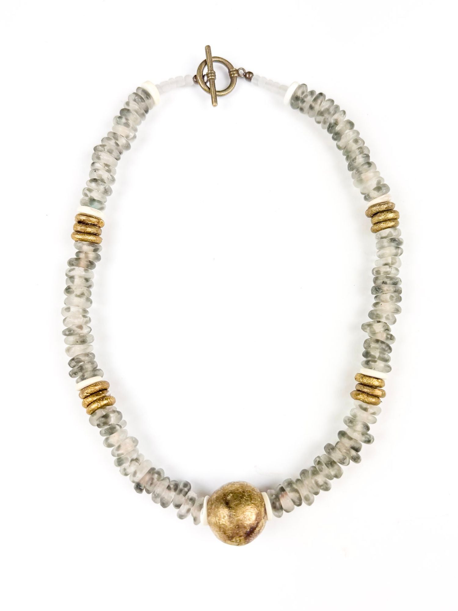 Classic Glass Necklace | Light Gray-Briton Court