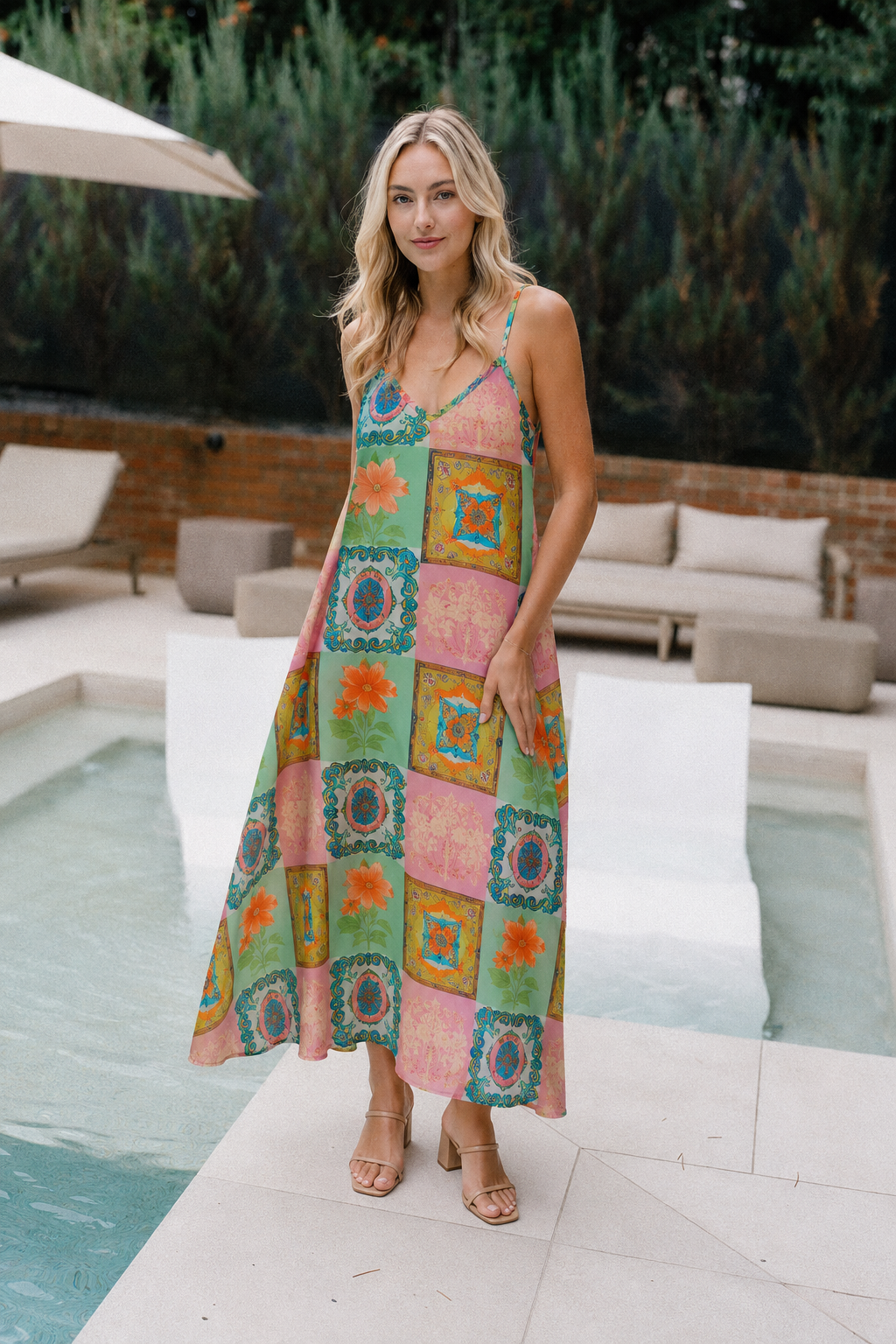 Camille Slip Dress Pink / M