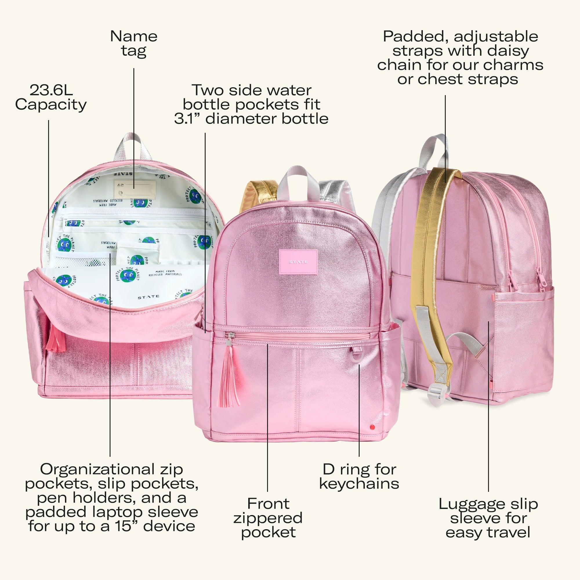 Kane Double Pocket Backpack-Briton Court