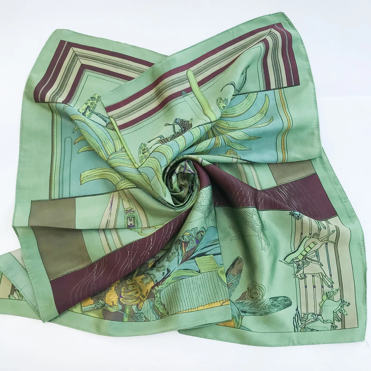 Sage Racing Garden Square Scarf-Briton Court