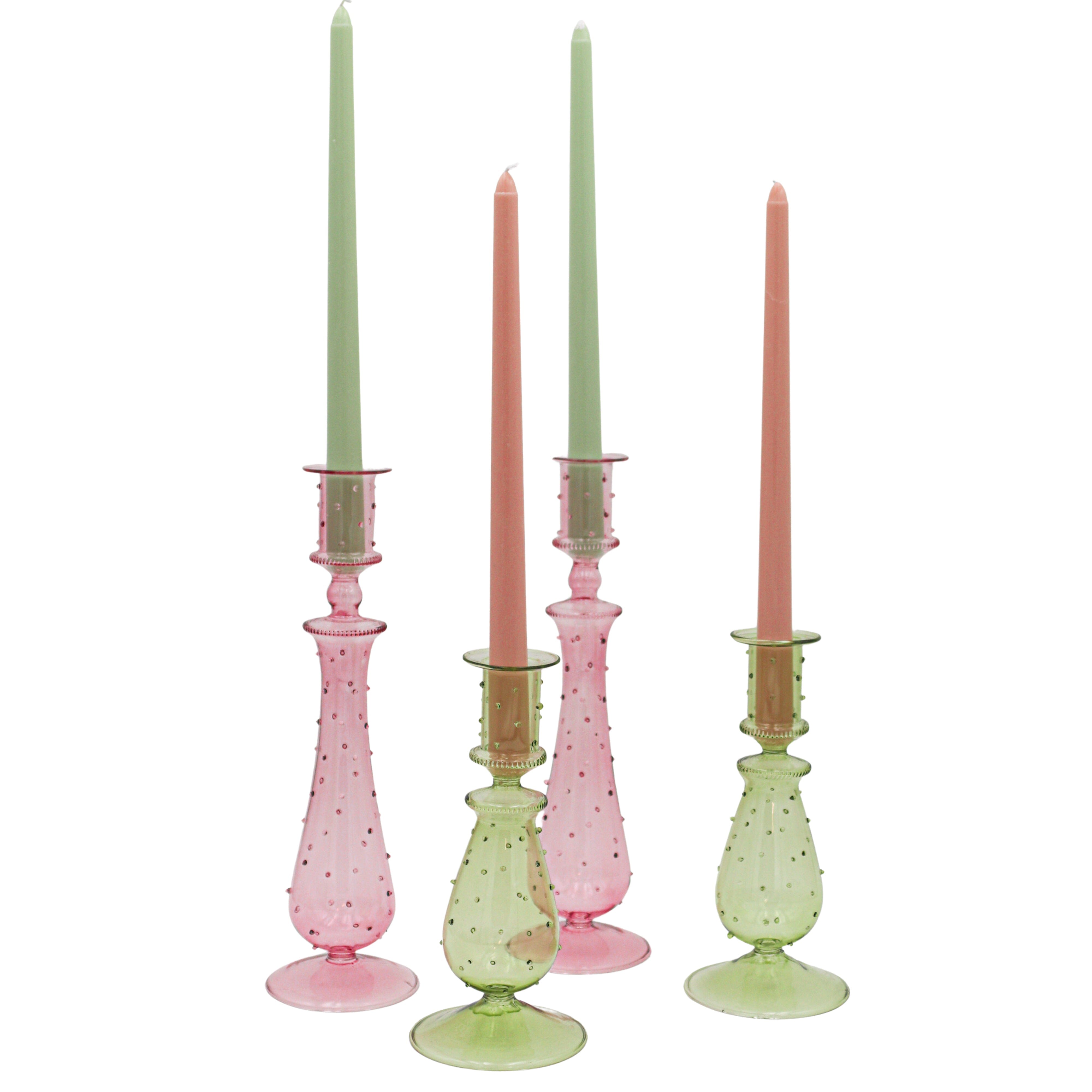24 Extra Tall Pistachio Cream Taper Candle - 6 Packs of 4-Briton Court