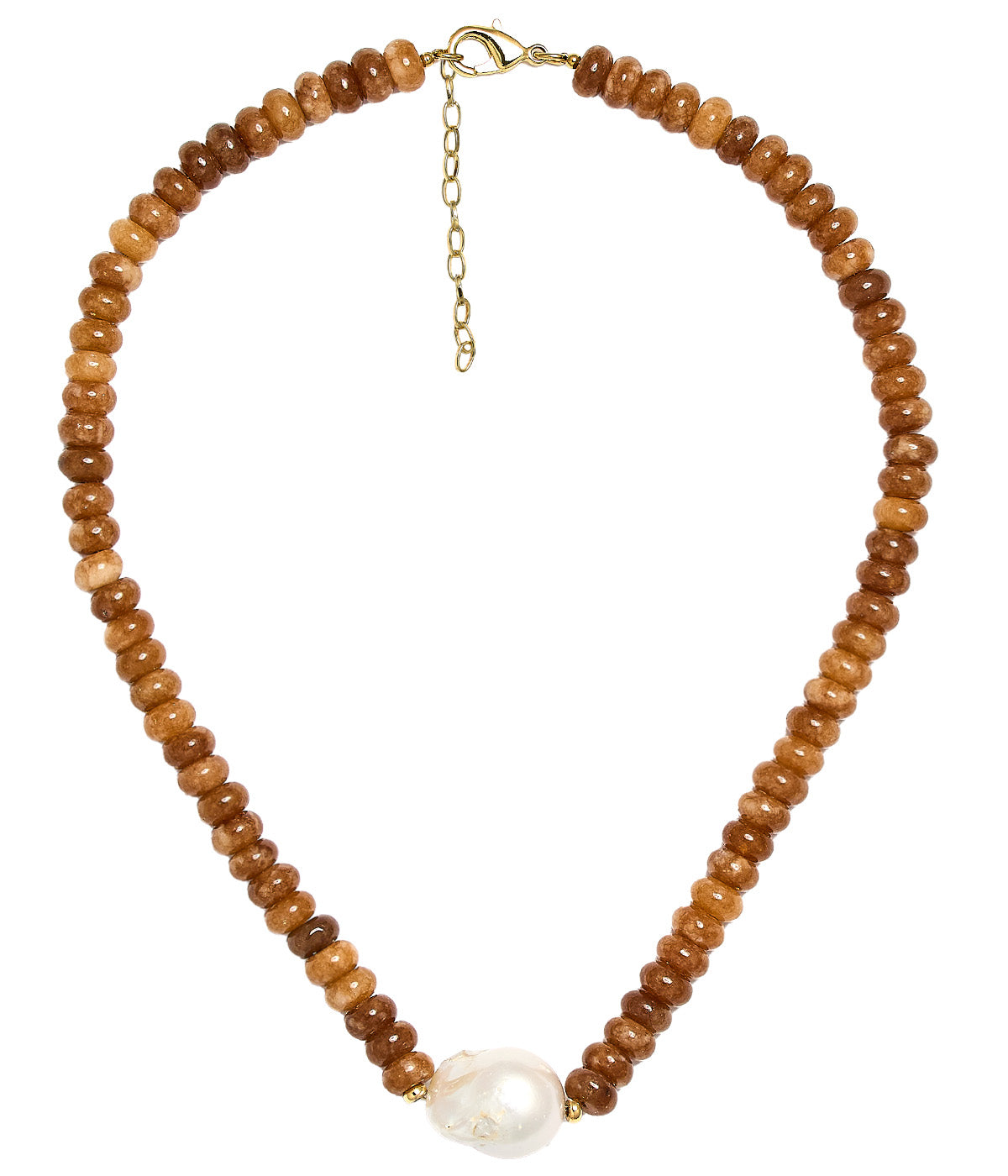 Susie- Quartz Beaded Necklace with freshwater Pearl-Briton Court