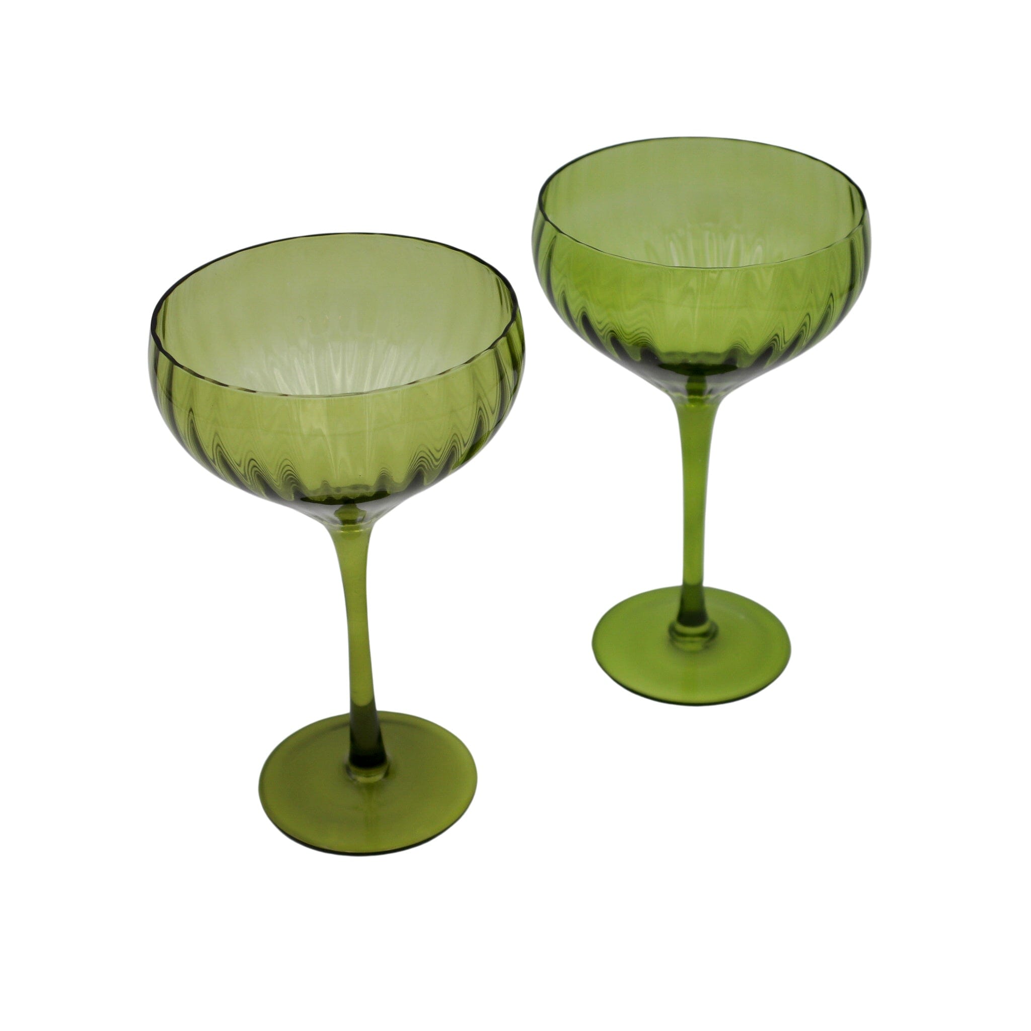 Sage Ribbed Coupe - Set of 4-Briton Court