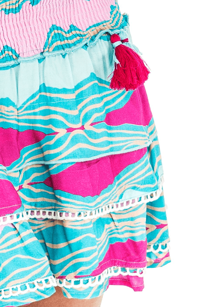 Girls Ruffle Heartbeat Mini Skirt-Briton Court