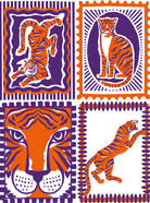 Girls Tiger Game Day Dress | Orange & Purple-Briton Court
