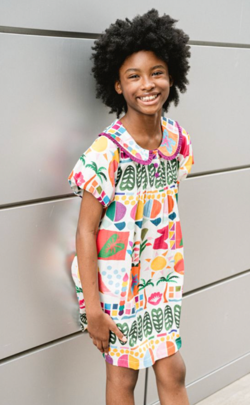 Girls Naomi Dress-Briton Court