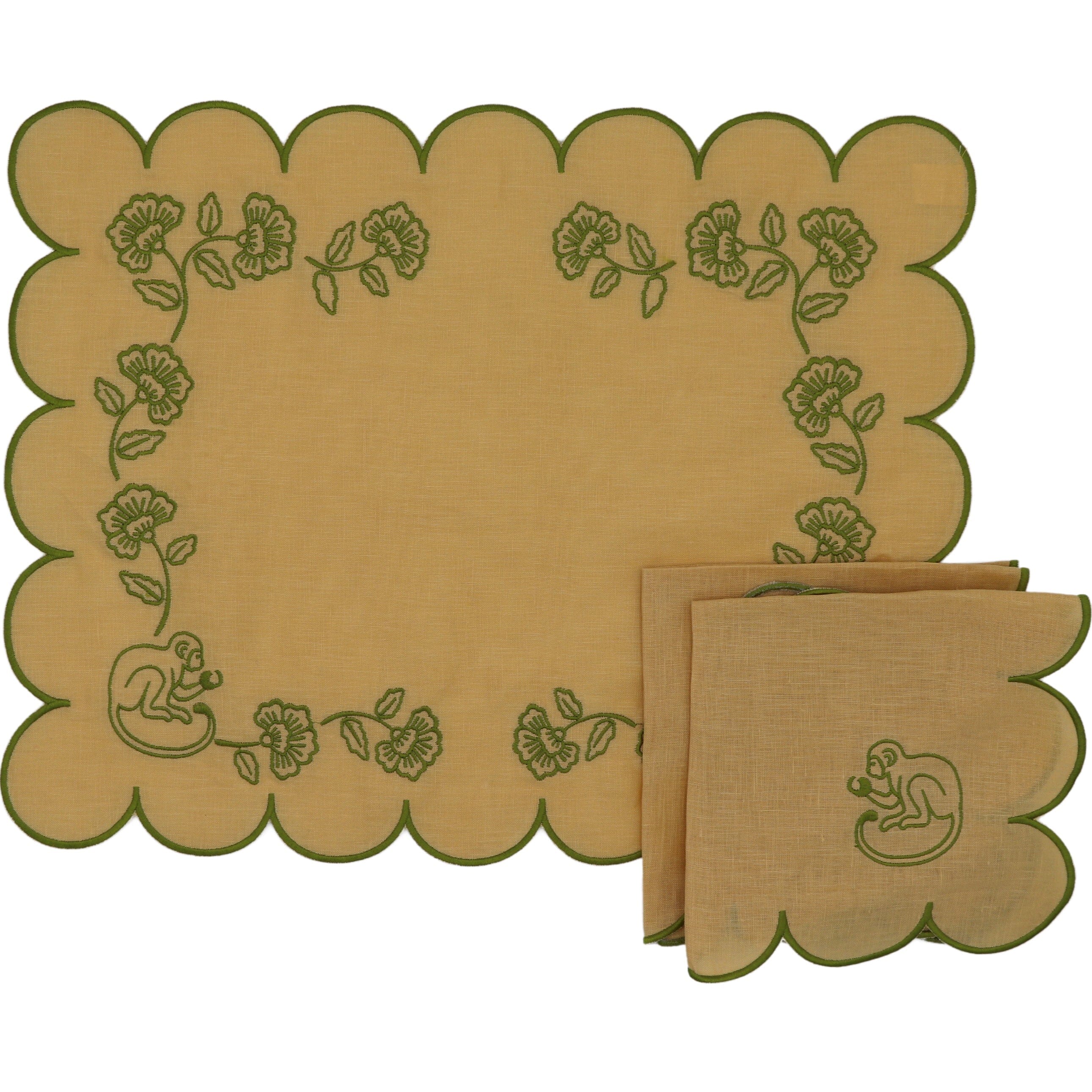 Sunlit Moss Napkin - Set of 4-Briton Court