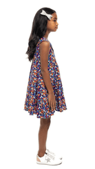 Girls wearing Briton Courts Laila Abstract Geo dress.