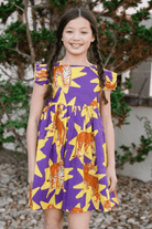 Girls Maya Flutter Sleeve Dress - Tiger Print-Briton Court