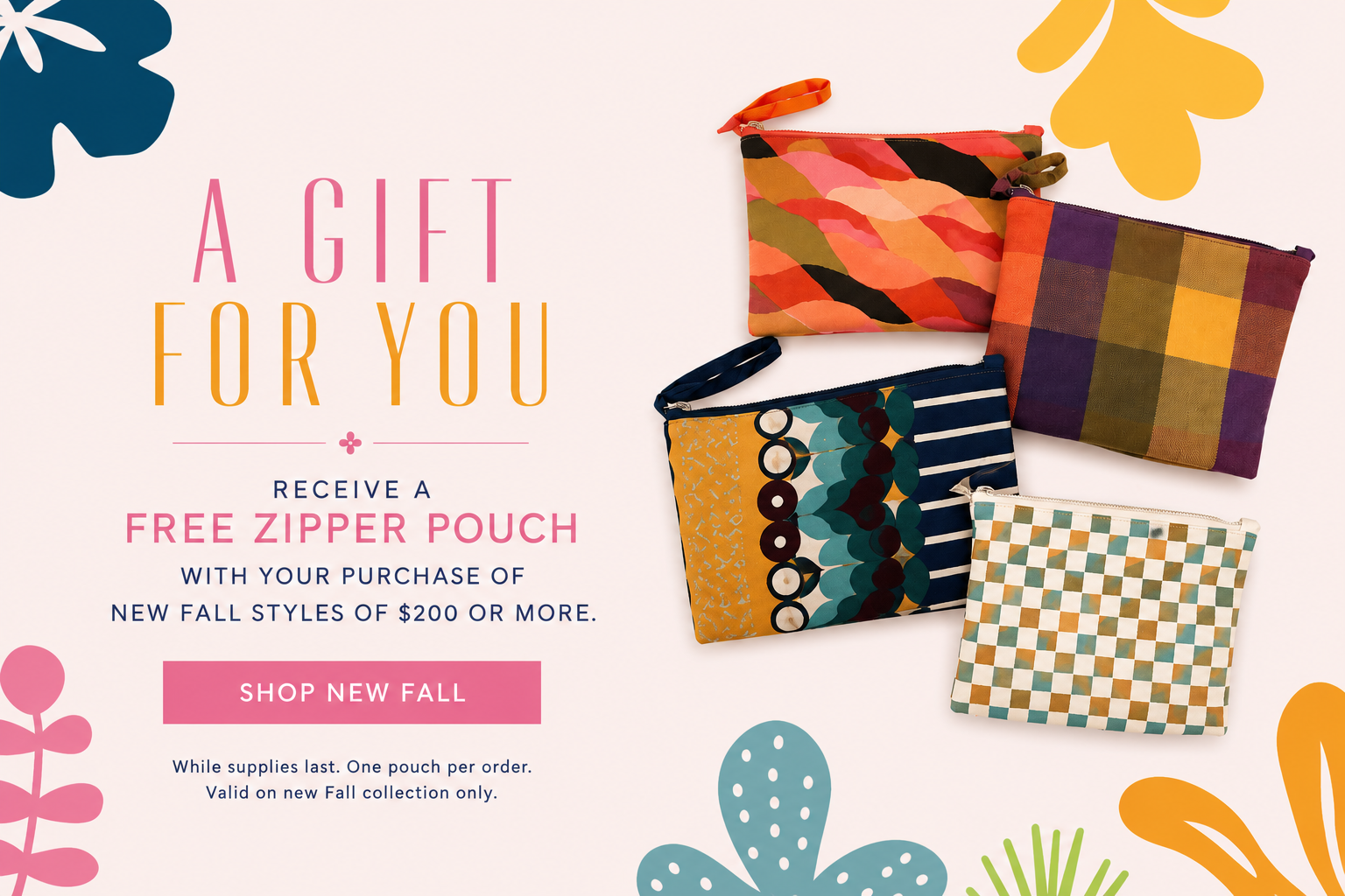 Fall Zipper Pouch — Gift with Purchase-Briton Court