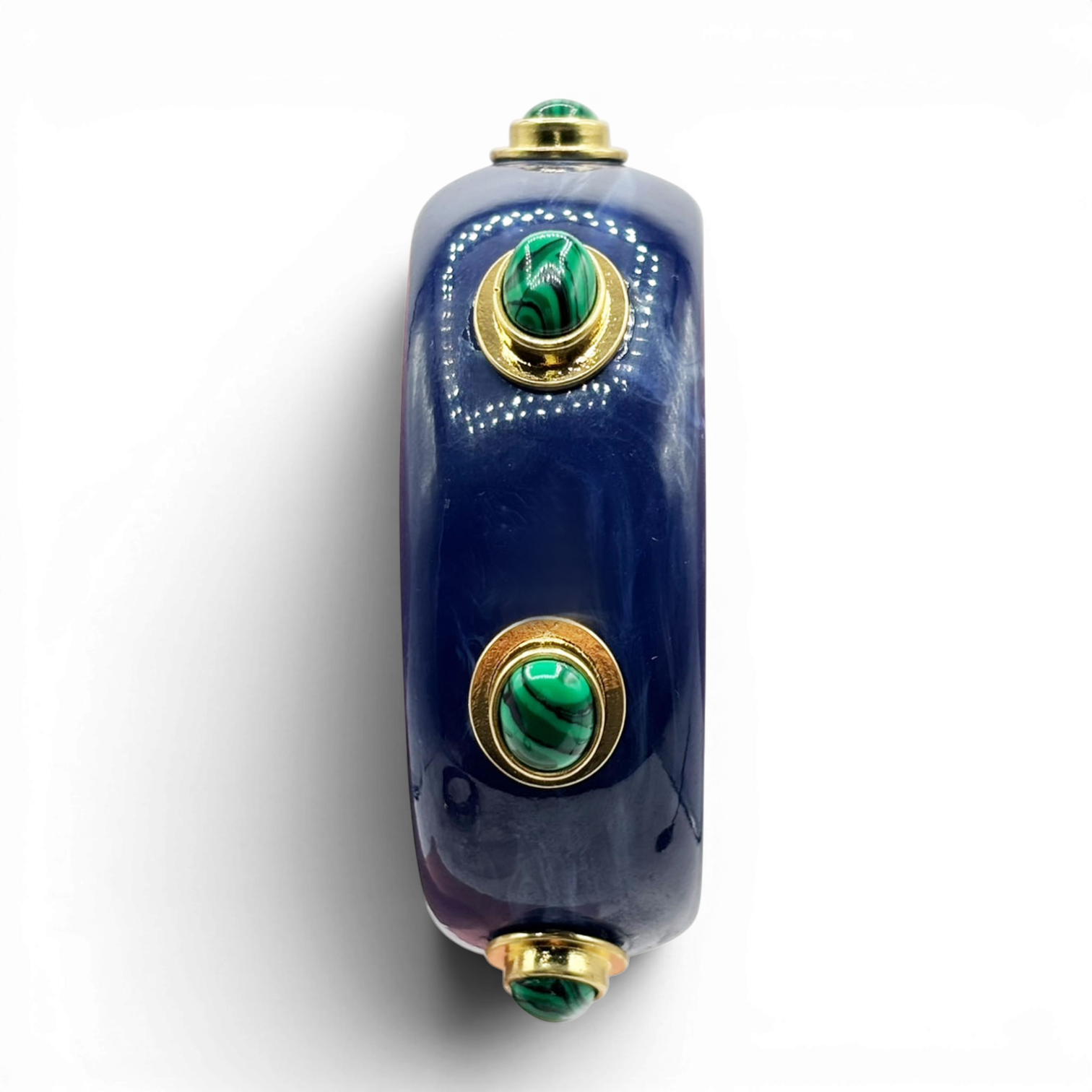 Renee Bangle In Lapis Resin And Malachite Stones-Briton Court