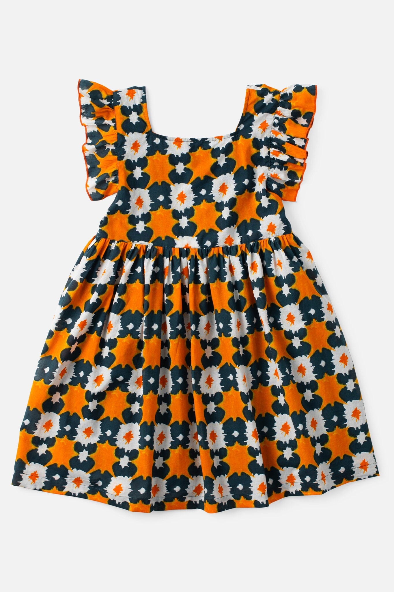 girls flutter sleeve tie dye dress - briton court