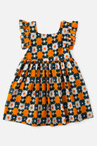girls flutter sleeve tie dye dress - briton court