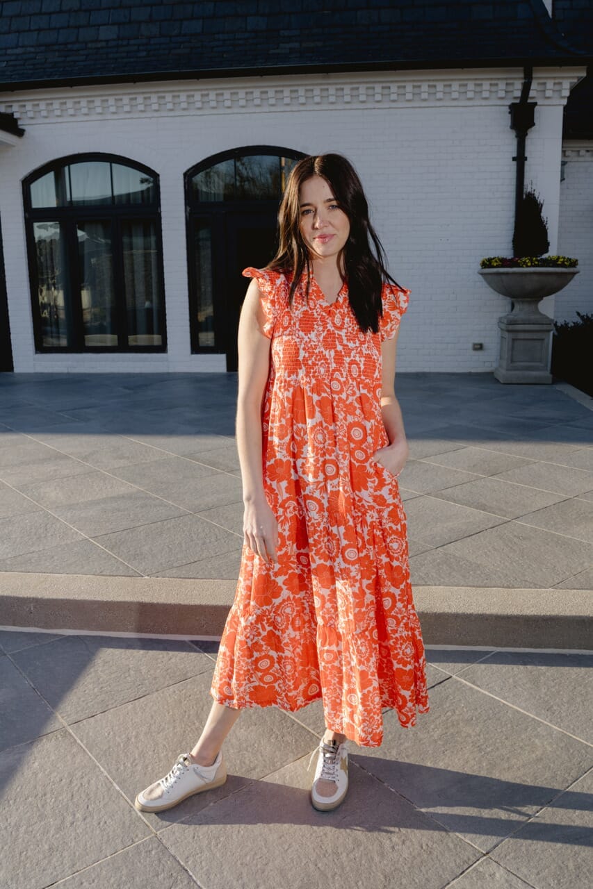 Game Day Maxi Dress | Orange-Briton Court