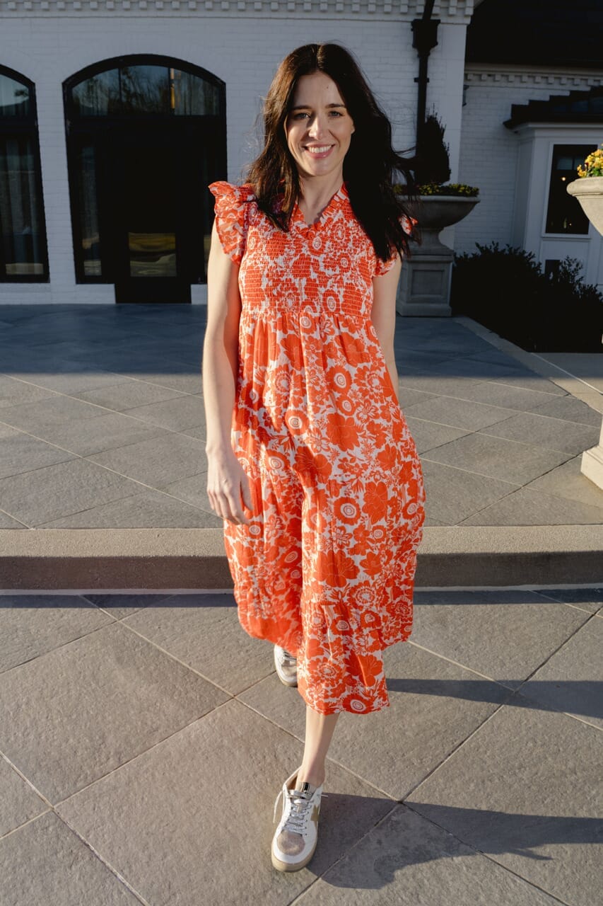 Game Day Maxi Dress | Orange-Briton Court
