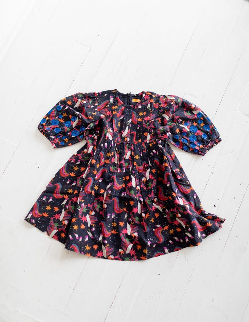 Girls Eva Dress - Unicorn-Briton Court