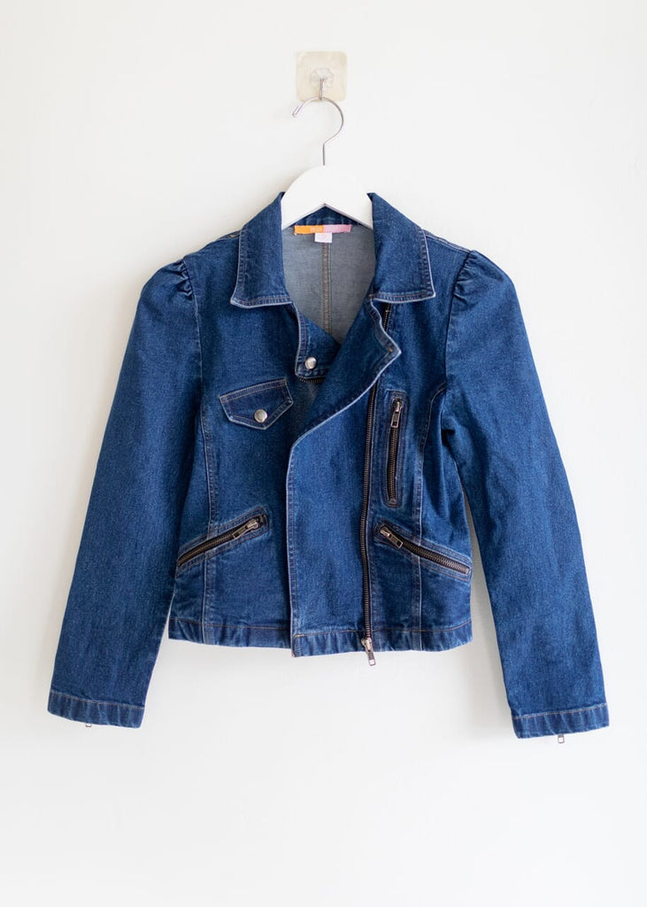 Moto Jacket- Dark Denim-Briton Court