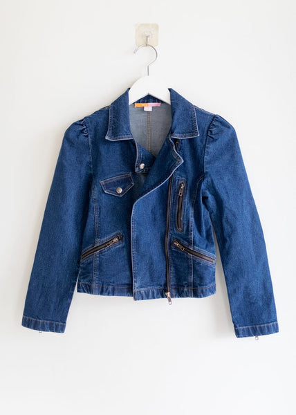 ◆BADBLOOD◆ Duncan Denim Racer Jacket Blue Black w-jkt23-03 Badblood Duncan Denim Racer Jacket Blue/Black – BBGSHOPHK
