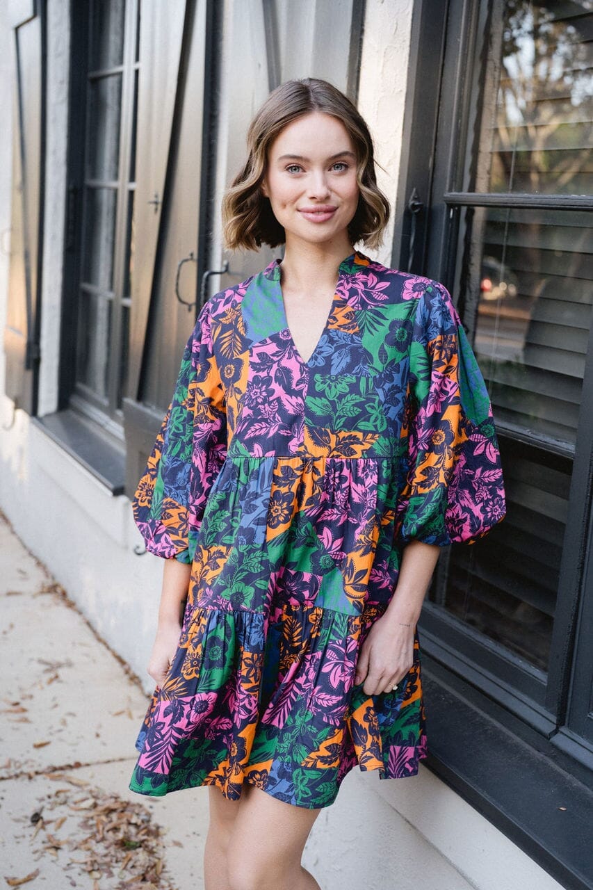 Hattie Dress Block Floral final sale
