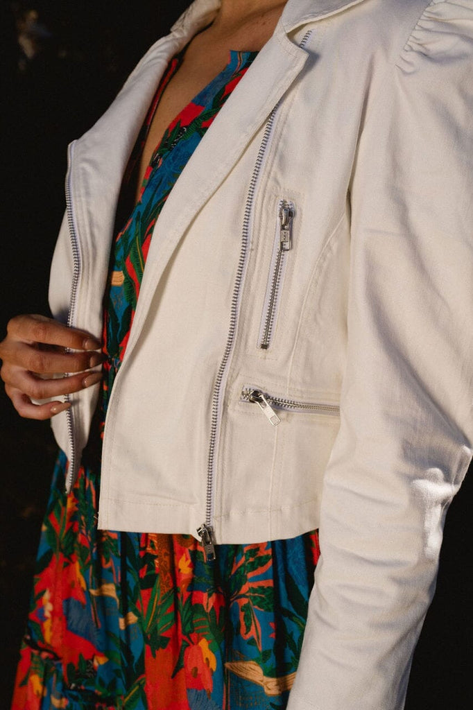 Moto Jacket - White-Briton Court